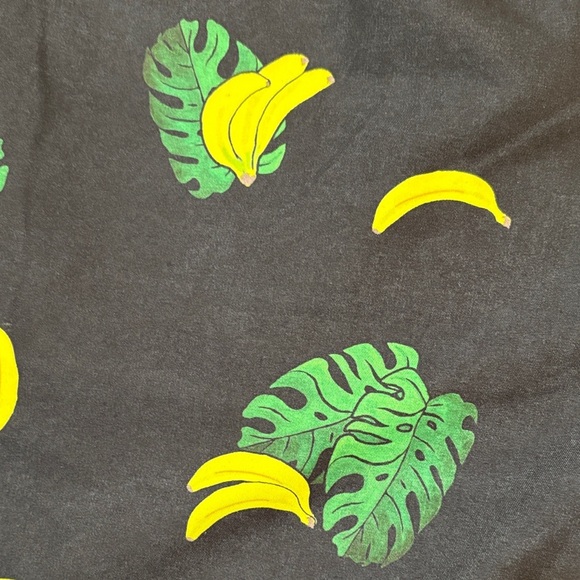 PacSun Men’s Black Swim Trunks with Banana and Leaf Print Size Large - Picture 11 of 13